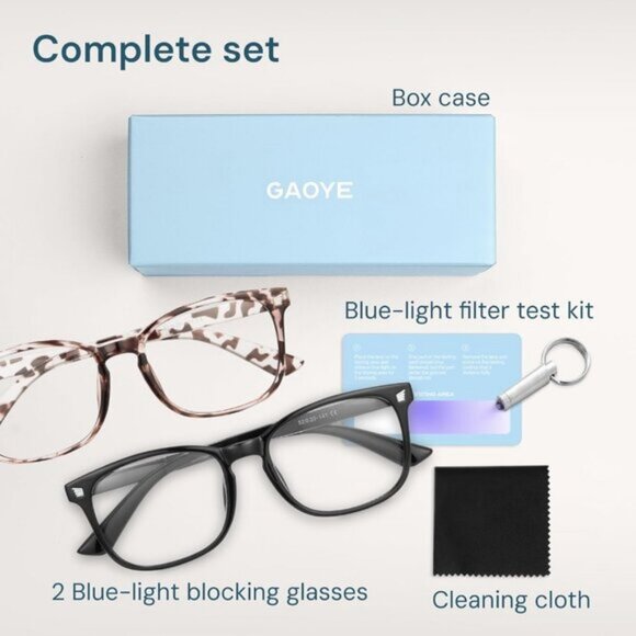 ⚡Men Black & Leopard Blue Light Blocking Anti UV Ray Computer Gaming Glasses - Picture 7 of 7